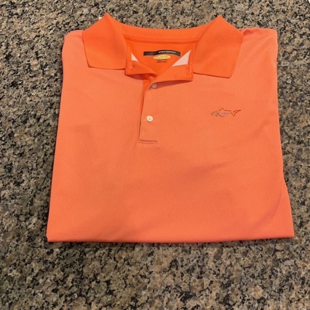 Greg Norman Play Dry Orange/Coral Polo Golf Shirt Size XXL EUC #0327 - Picture 8 of 8
